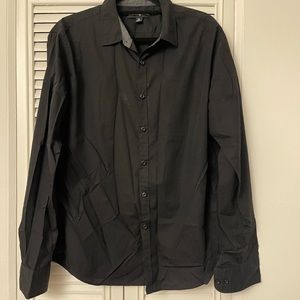 BEVERLY HILLS Polo Club Black Button Down Shirt Size XL